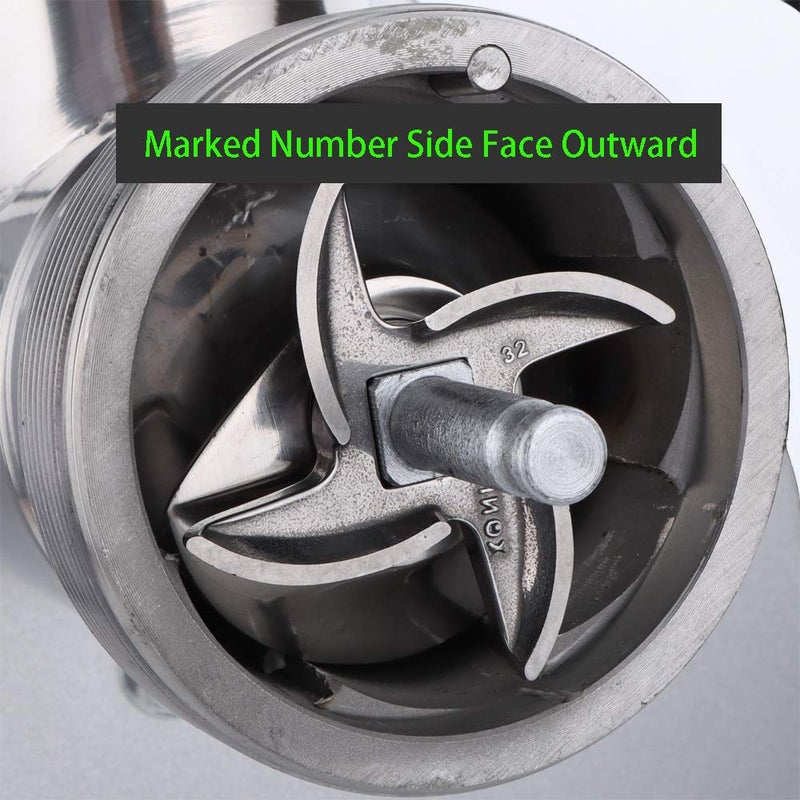 VTurboWay 32# Kitchen Meat Grinder Blade Stainless Steel Knife Cutter Replacement for Hobart Grinders - Image 2